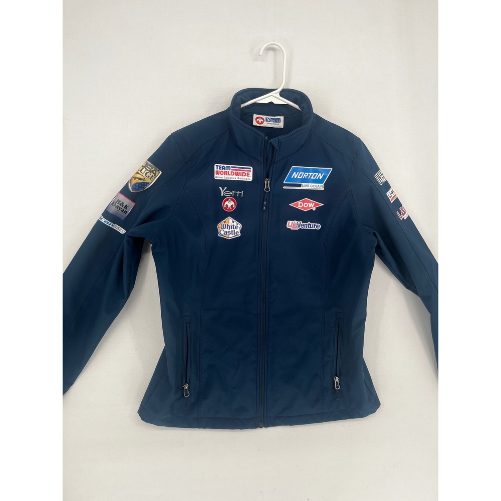 Yetti Apparel USA Luge Team Worldwide Softshell Jacket Navy Blue Women Medium